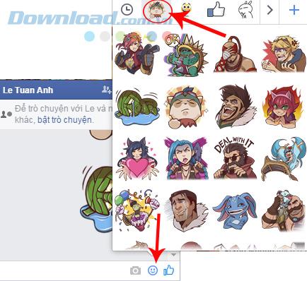 Bộ Sticker LMHT trong Facebook