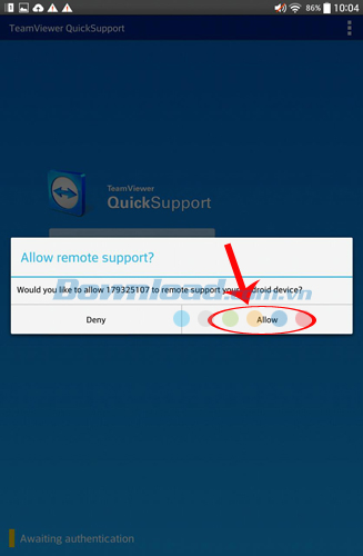 Chọn Allow Chọn Allow