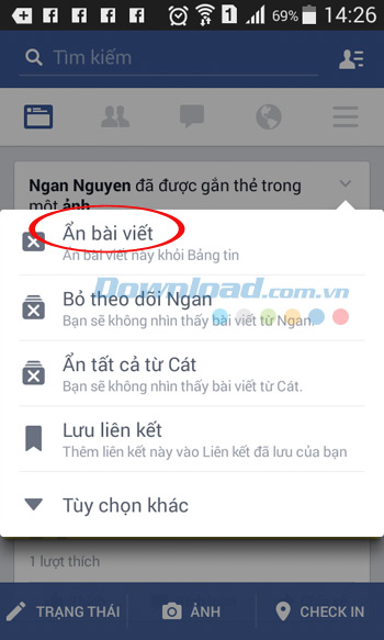 Ẩn bải viết trên Facebook