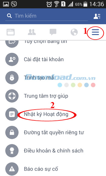 Xem nhật ký hoạt động Facebook