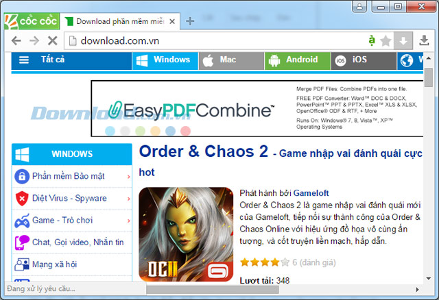 Lướt web trên trình duyệt Cốc Cốc