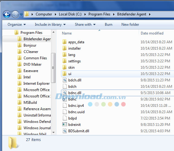 Xóa các file được chọn