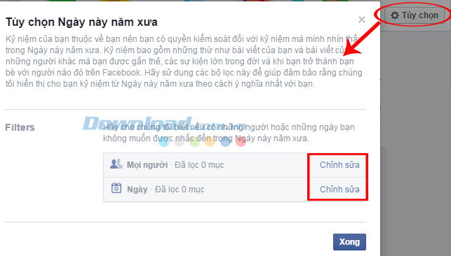 Tùy chọn ngày này năm xưa