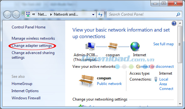 Thiết lập Adapter