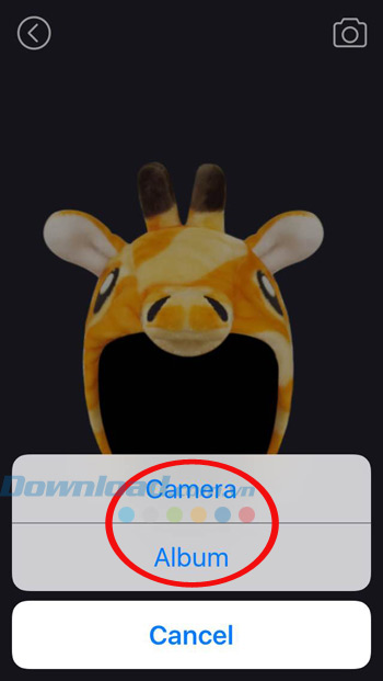 Chụp ảnh để ghép vào khuôn mặt trên ứng dụng Doupai
