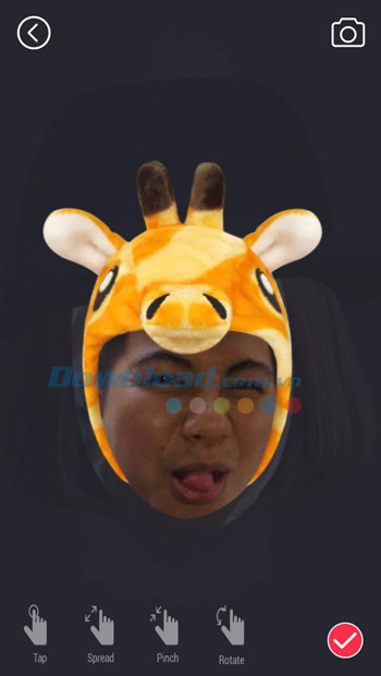 Ghép ảnh sau khi chụp vào khung