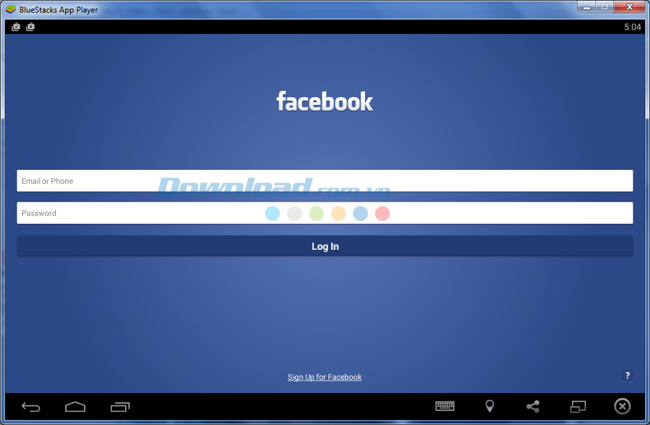 Đăng nhập vào Facebook