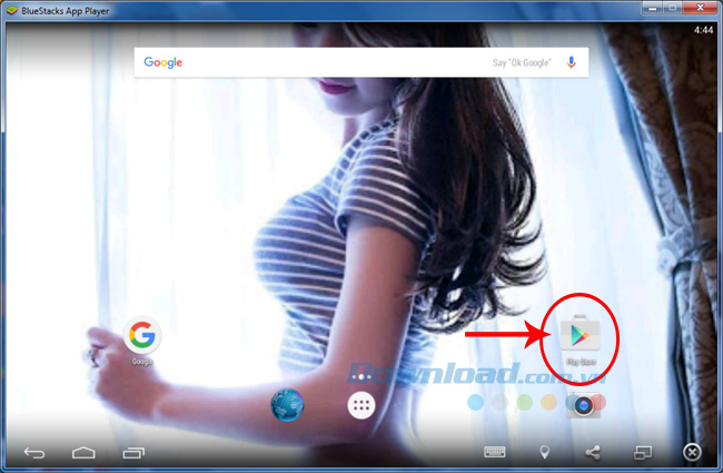 Giao diện chính BlueStacks