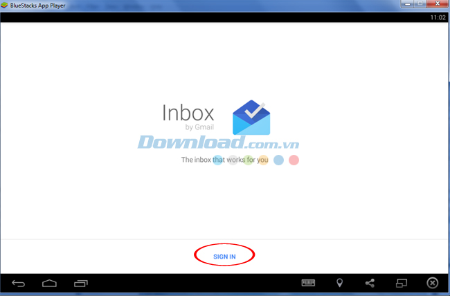 Đăng nhập vào inbox trên điện thoại