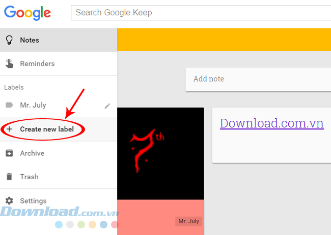 Create new label Create new label