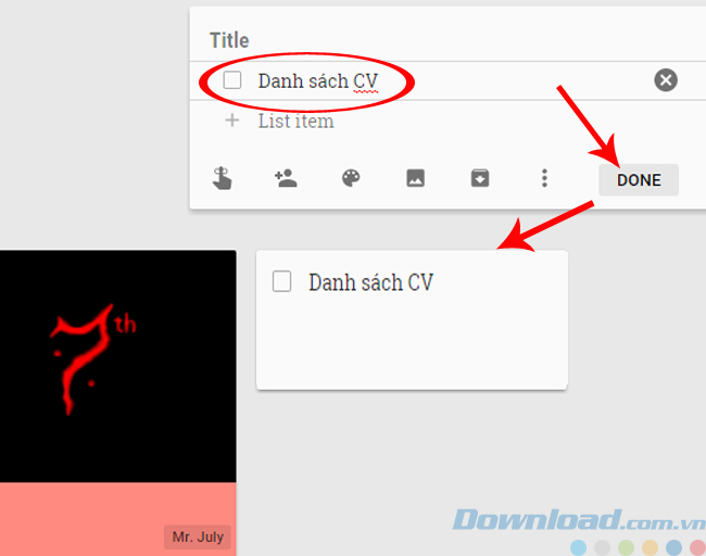 Tạo tên list Tạo tên list