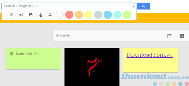 Tìm kiếm ghi chú Tìm kiếm ghi chú