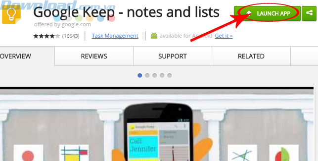 Cài đặt Google Keep cho máy tính Cài đặt Google Keep cho máy tính