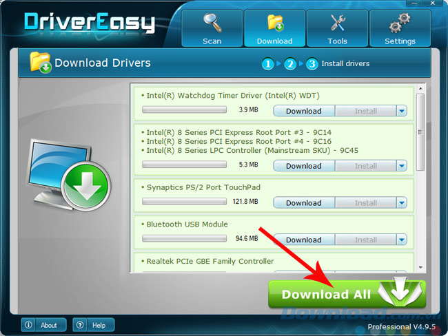 Chọn vào Download all Chọn vào Download all