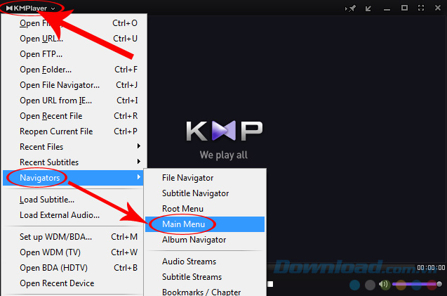Tên của phần mềm KMPlayer