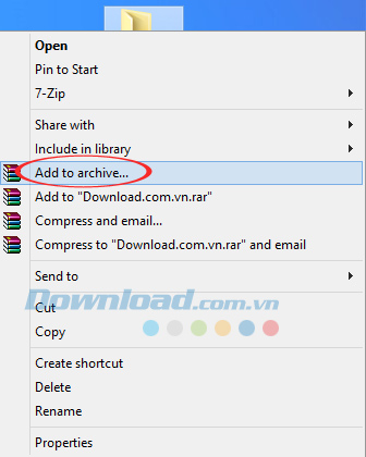 Nén file bằng WinRAR