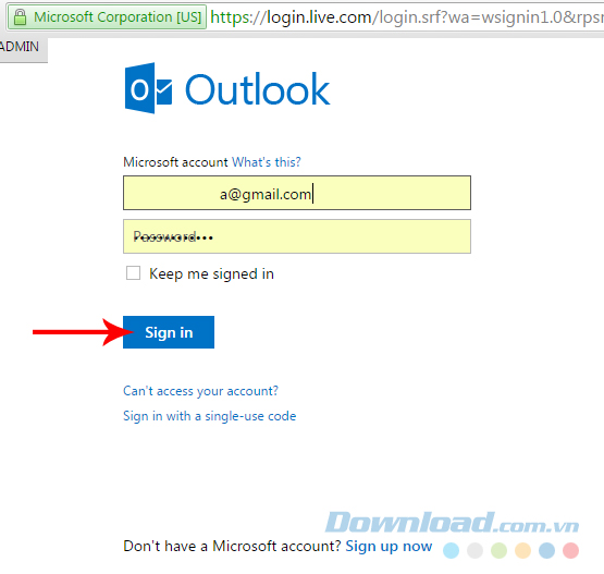 Đăng nhập vào Outlook Đăng nhập vào Outlook