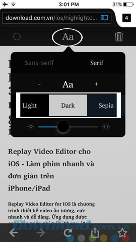 Thay đổi màu săc 