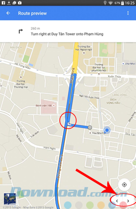 Chỉ đường theo đoạn