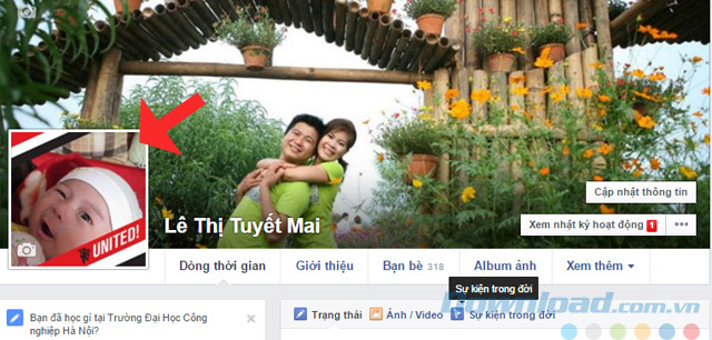 Avatar Facebook sau khi đã đổi