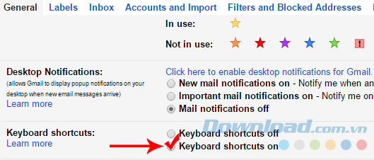 keyboard shortcut on