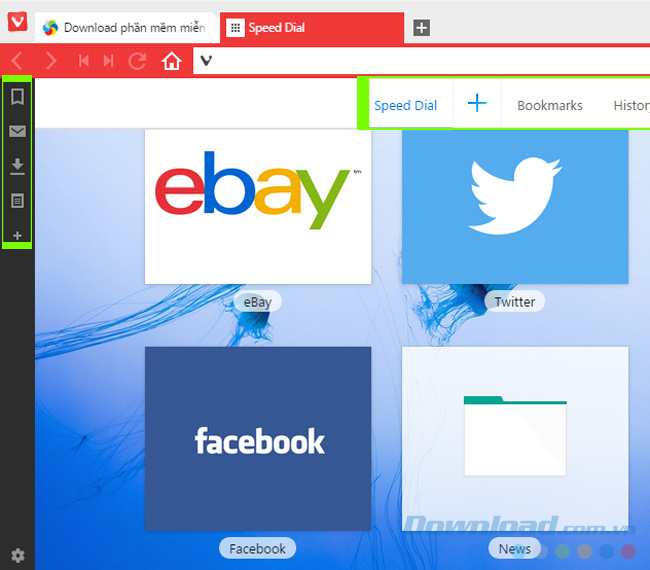 Các thanh tùy biến