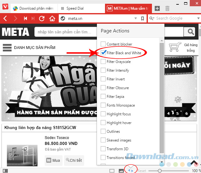 Thay đổi thiết lập