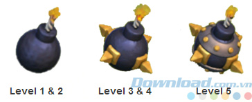 Bomb trong game Clash of Clans