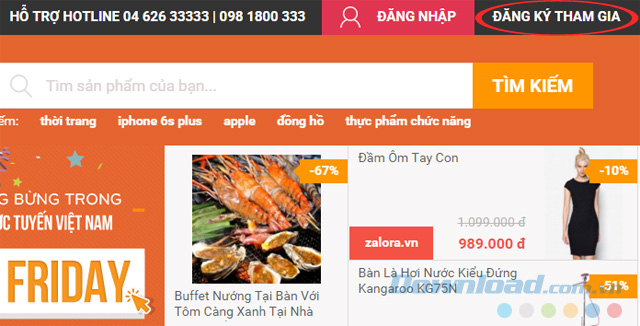 Đăng ký tham gia ngày hội mua sắm online