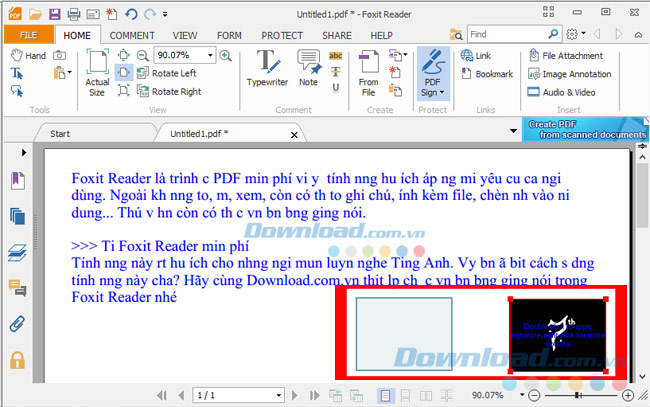 Dùng ảnh làm chữ ký