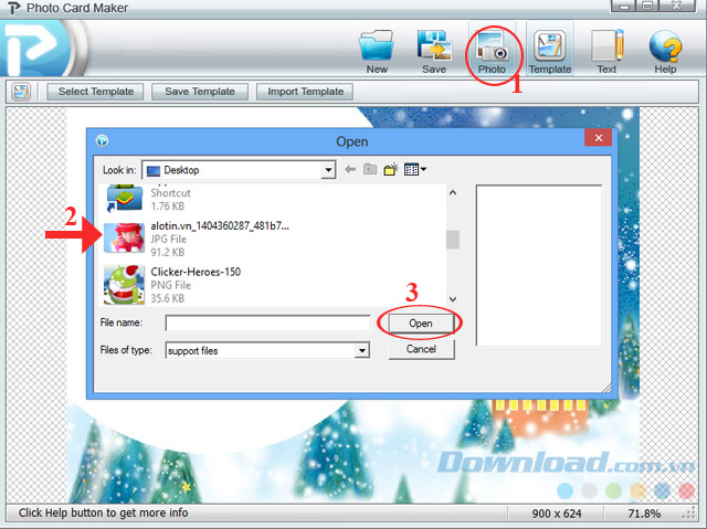 Chèn ảnh vào mẫu thiệp Chèn ảnh vào mẫu thiệp
