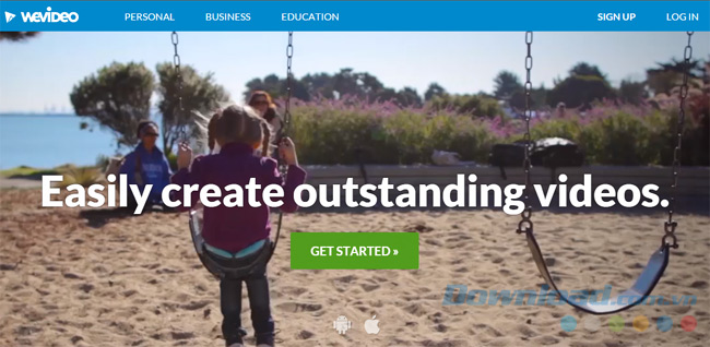 Trang chủ của wevideo