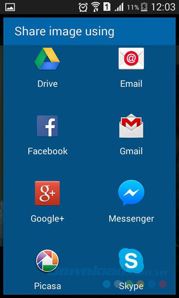 Chọn hình thức chia sẻ ảnh