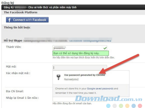 Chrome tự động tạo mật khẩu Chrome tự động tạo mật khẩu