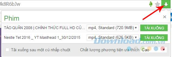 Cốc Cốc tải Táo Quân