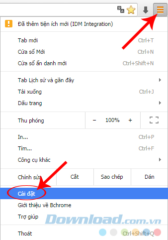 Cài đặt Cài đặt