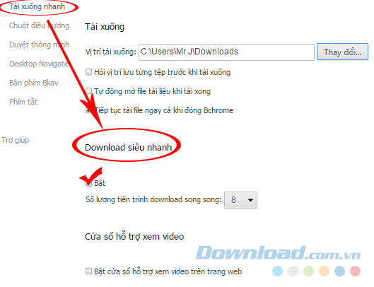 Tải xuống nhanh