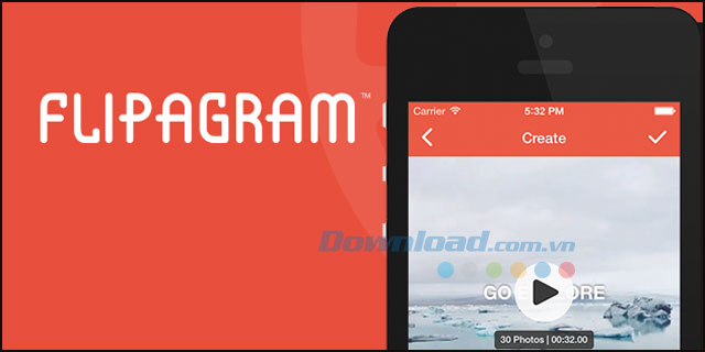 tạo video làm avatar Facebook bằng flipagram