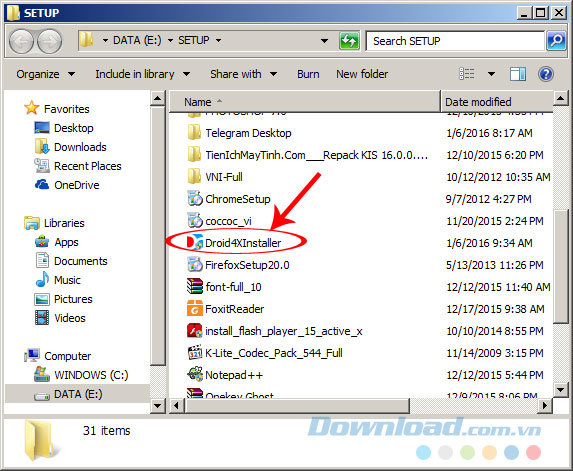 tải thành công Droid4x