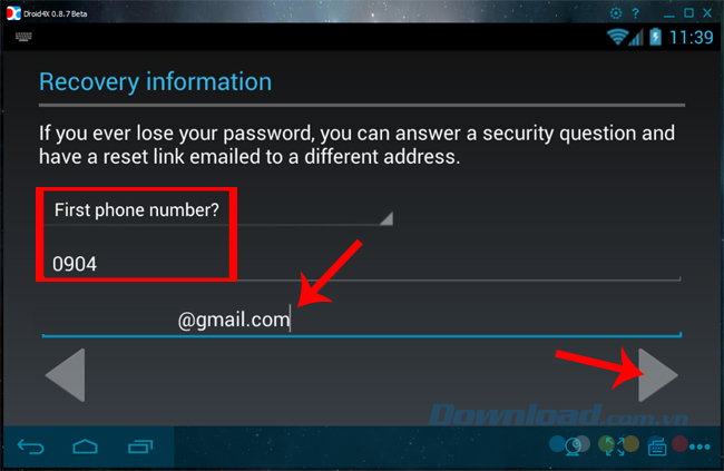 Thông tin bảo mật tài khoản Droid4X