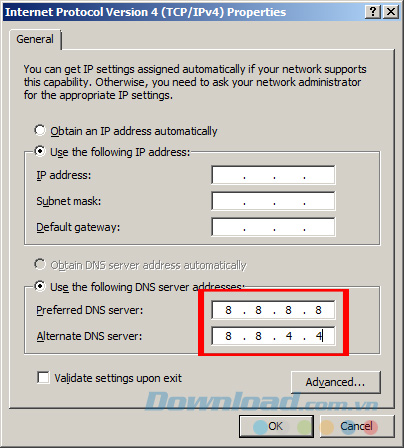 Thay đổi DNS Thay đổi DNS