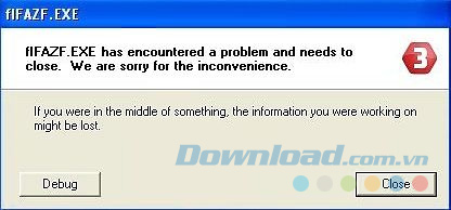 Lỗi file FIFAZF.EXE