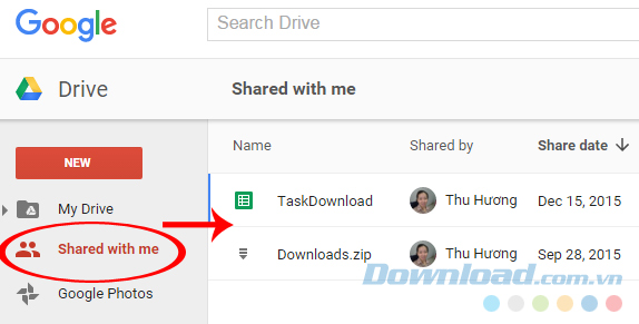 Shared with me Shared with me