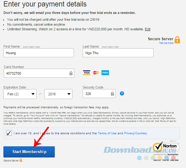 Đăng ký tài khoản Netflix