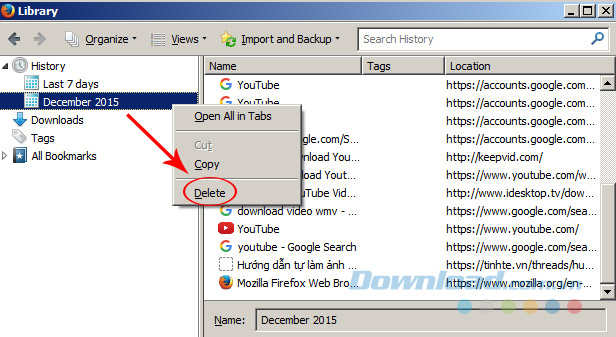 Xóa theo tháng Xóa theo tháng