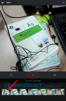 Chọn cover thumbnail cho video trên Instagram
