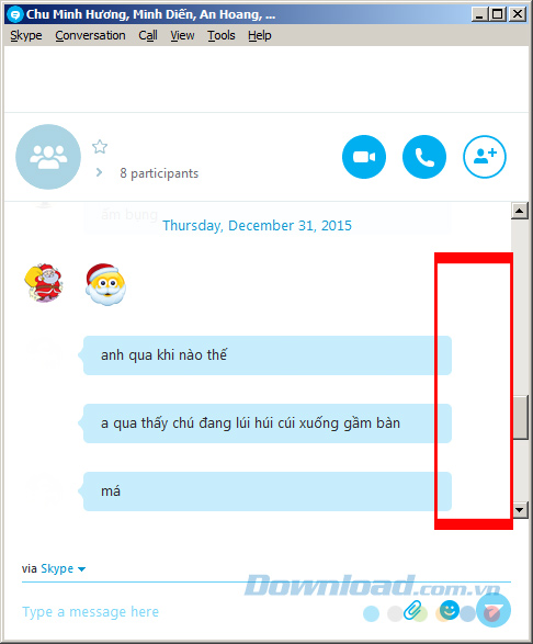 tắt xong thời gian chat Skype