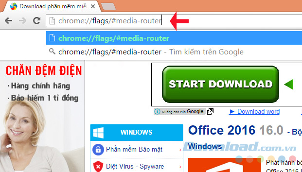 Bật Chromecast trên Chrome