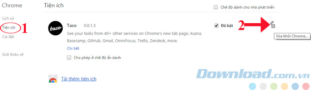 Xóa tiện ích không mong muốn Xóa tiện ích không mong muốn
