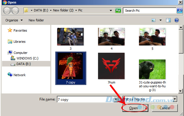 Chọn ảnh Chọn ảnh